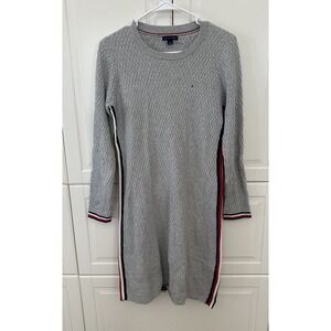 Tommy Hilfiger Women's Striped Sweater Dress Gray  size M